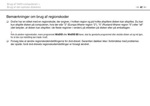 Sony VGN-NW2MTF - VGN-NW2MTF Mode d'emploi Danois