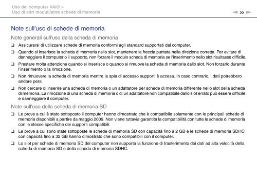 Sony VGN-NW2MTF - VGN-NW2MTF Mode d'emploi Italien