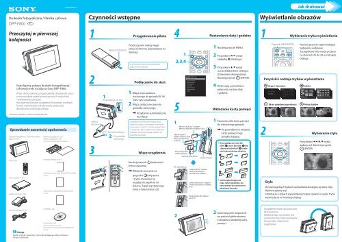 Sony DPP-F800 - DPP-F800 Consignes d&rsquo;utilisation Polonais