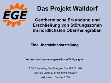 Das Projekt Walldorf - HessenEnergie GmbH