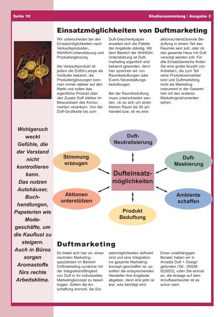 Dufteinsatz- möglichkeiten - Prisma Fachhandels AG