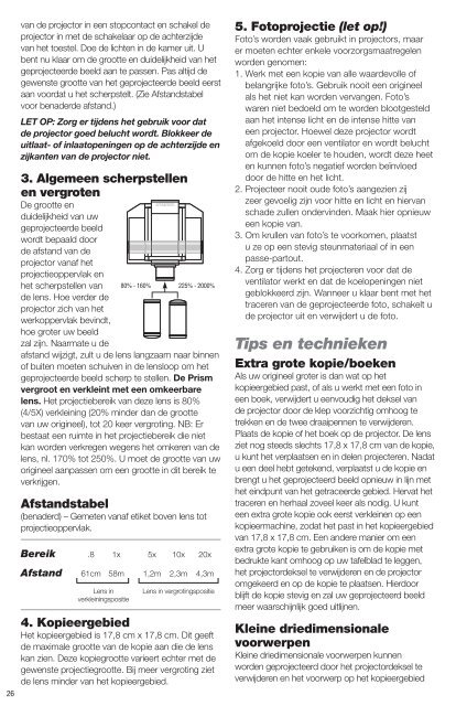 Prism Projector User's Guide - Artograph