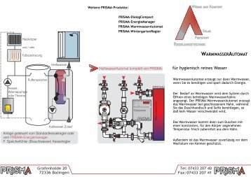 warmwasserautomat - PRISMA Regelungstechnik macht Ihre ...