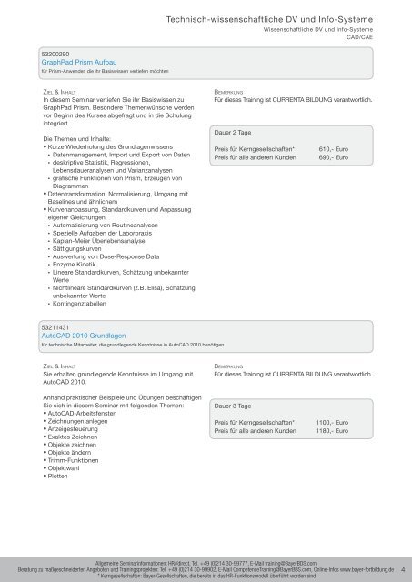 Forschung, Produktion & Technik - Competence Training der Bayer ...