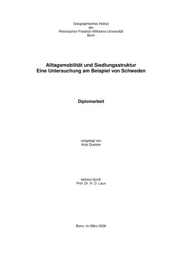 Alltagsmobilität und Siedlungsstruktur Eine Untersuchung ... - Trivector