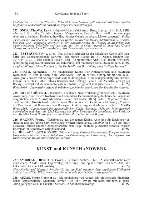 KATALOG 33 BÄcher des 16. - 20. Jahrhunderts - Wiener ...