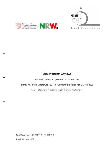 NRW-EU Ziel 2-Programm 2000 - 2006