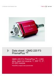 Data sheet · QMG 220 F3 PrismaPlus TM - Pfeiffer Vacuum