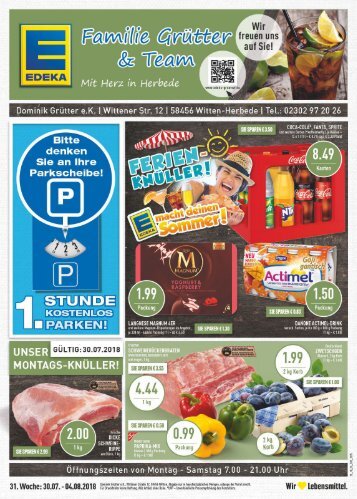 EDEKA Gruetter Angebote vom 30.07. bis zum 04.08.2018