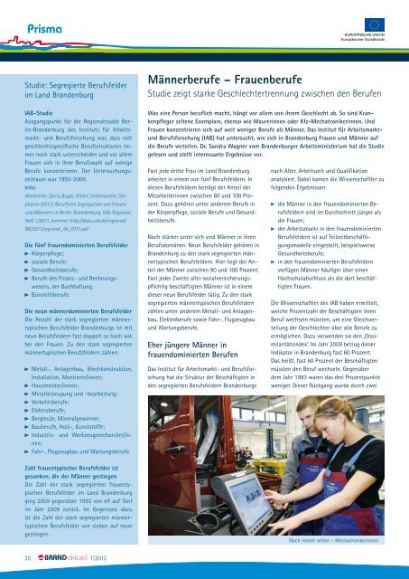 Nr. 1/2012 (PDF) - LASA Brandenburg GmbH