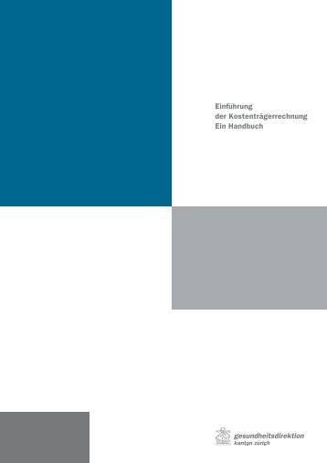 Handbuch Einführung Kostenträgerrechnung (KTR) (PDF, 255 kB)