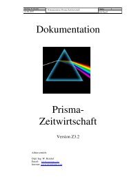 Dokumentation Prisma- Zeitwirtschaft