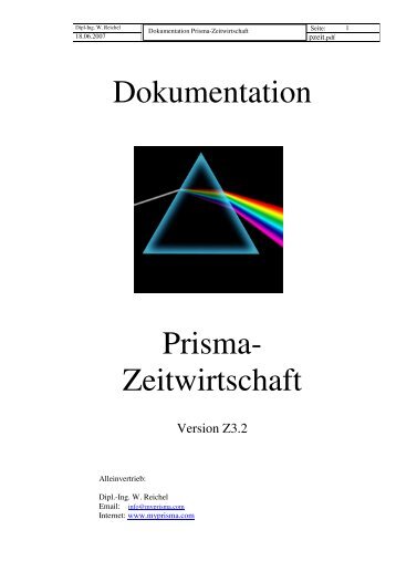 Dokumentation Prisma- Zeitwirtschaft