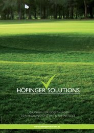 Sportanlagen - Höfinger Solutions
