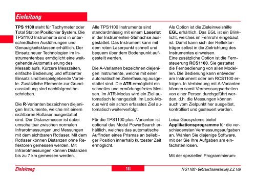 Fortsetzung - Leica Geosystems