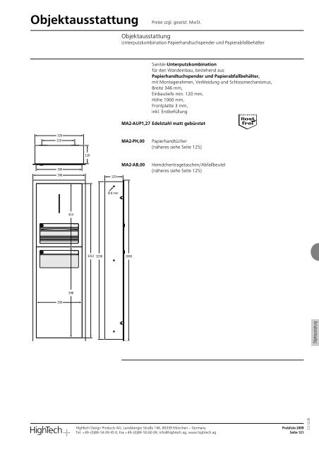 Waschtische - HighTech Design Products AG