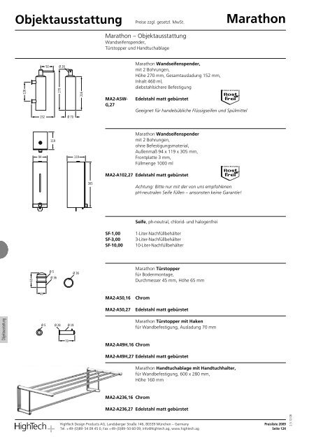 Waschtische - HighTech Design Products AG