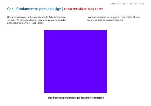 Cor – fundamentos para o design - Ana Sofia, Design Gráfico