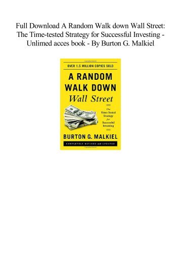 a random walk down wall street pdf download