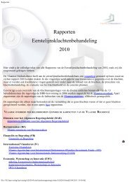 Rapporten Eerstelijnsklachtenbehandeling 2010 - Vlaamse ...