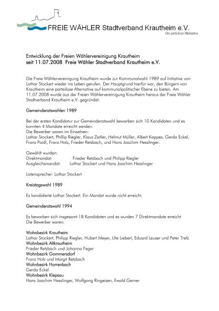 Historie [pdf] - Freie Wähler Krautheim