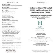 (EBUS) und Transbronchiale Nadelaspiration - Hitachi Medical ...