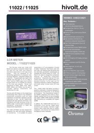 LCR METER MODEL : 11022/11025 - hivolt.de