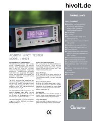 AC / DC / IR HIPOT TESTER -  MODEL 19073 - hivolt.de