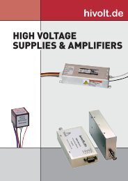 Catalog - High Voltage Supplies & Amplifiers - hivolt.de