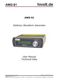 Arbitrary Waveform Generator AWG-S1 - User Manual ... - hivolt.de