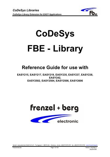 CoDeSys Libraries - GRYFTEC