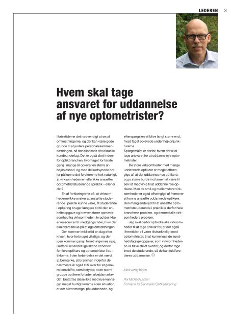 Læs seneste nummer af optikeren online - Danmarks Optikerforening