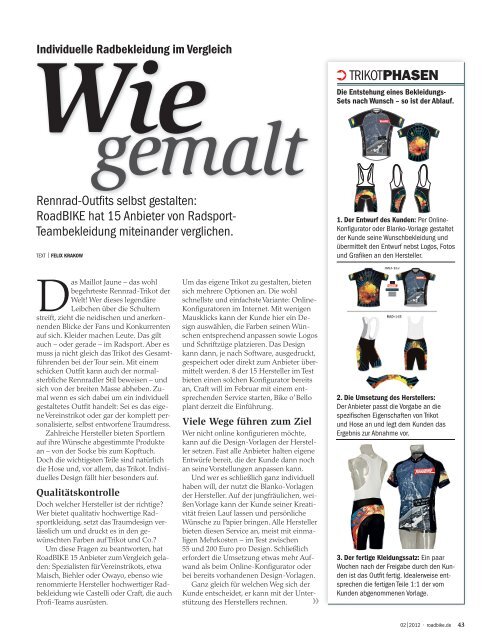 zum trikot - Roadbike