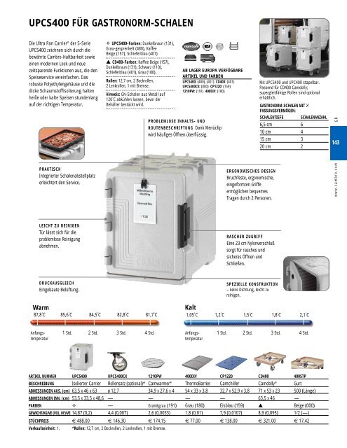 Cambro Katalog 2008