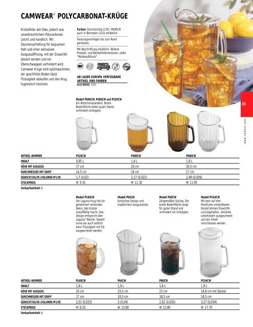 Cambro Katalog 2008