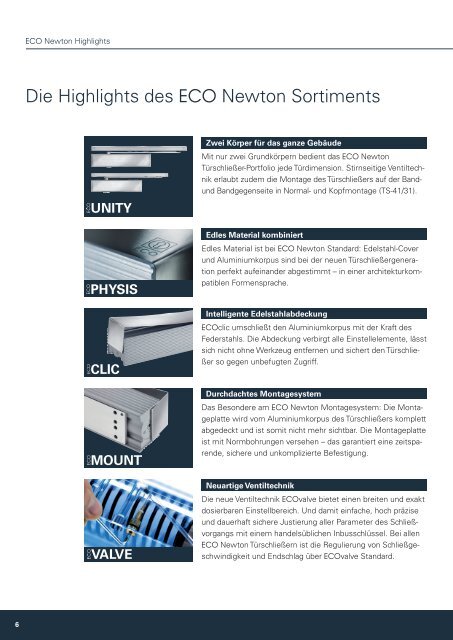 ECO Türschließer und Feststellanlagen: Design ... - ECO-Schulte.de