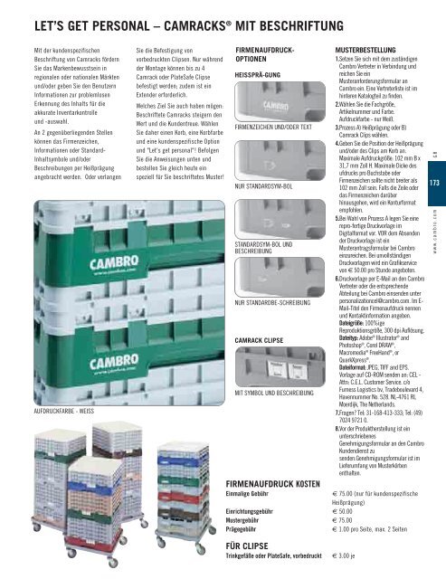 PRODUKTKATALOG 2007 - Cambro Manufacturing Company