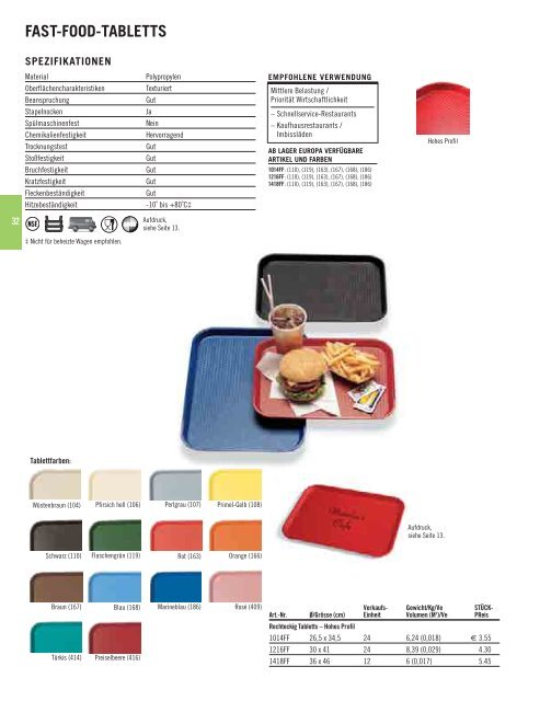 PRODUKTKATALOG 2007 - Cambro Manufacturing Company