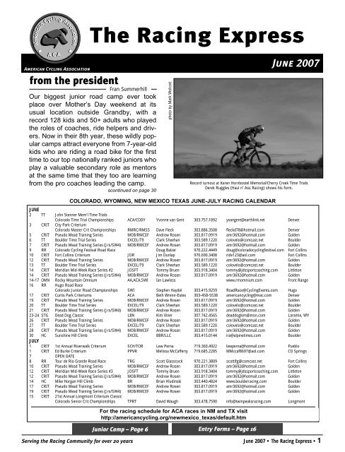 June 2007 - American Cycling Association