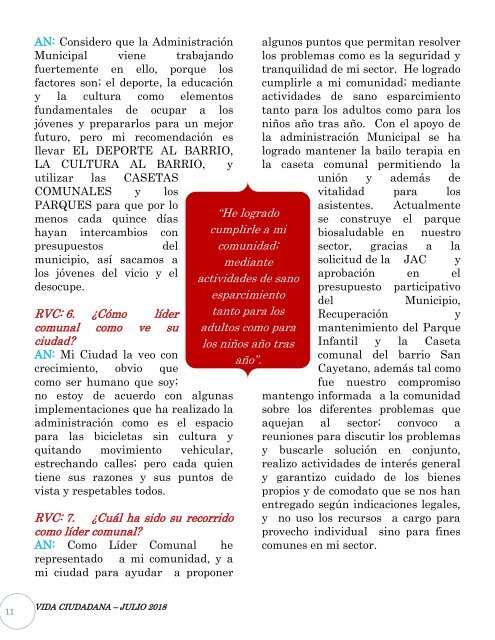 Edición No 3 Revista Vida Ciudadana 