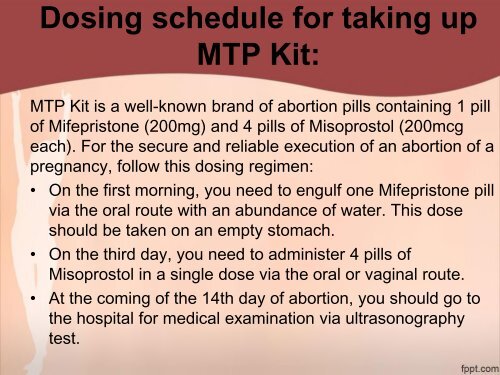 ABOLISH AN INADVERTENT PREGNANCY PRIVATELY AT YOUR HOME USING MTP KIT