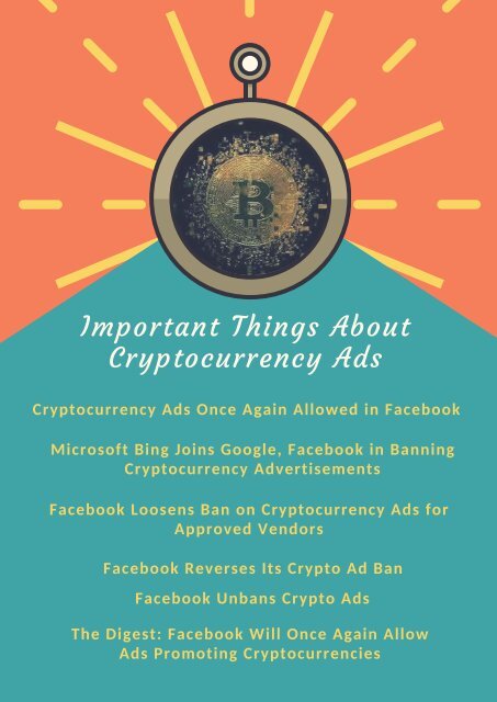 Important Things About Cryptocurrency Ads