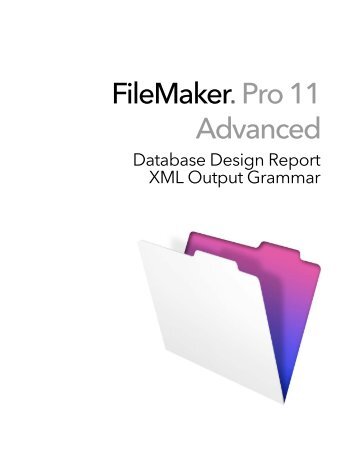 FileMaker Pro Advanced Database Design Report XML Output ...