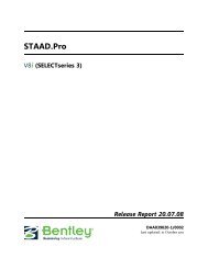STAAD.Pro V8i (SELECTseries 2) Release Report - FTP - Bentley