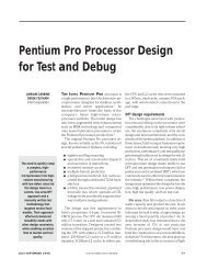 Pentium Pro Processor Design for Test and Debug