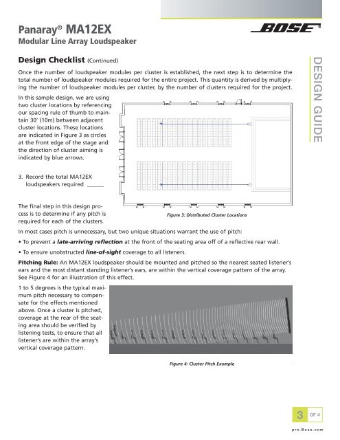 Design Guide for Panaray MA12EX Modular Line Array ... - Bose