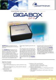 GIGATRONIK Tool-Suite // Embedded Control Solutions