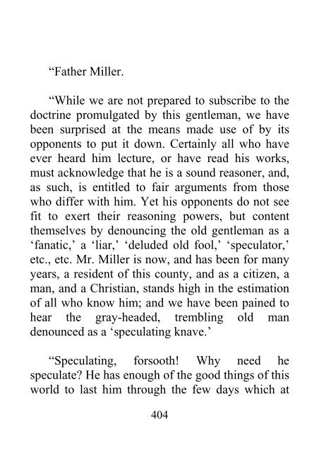 Memoirs of William Miller - Sylvester Bliss