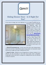 Sliding Shower Door - Is It Right For You?