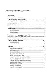 AMTECH 2009 Quick Guide - Amtech Software Forum